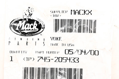 Mack 745-205433, 745205433 Yoke Assembly NOS