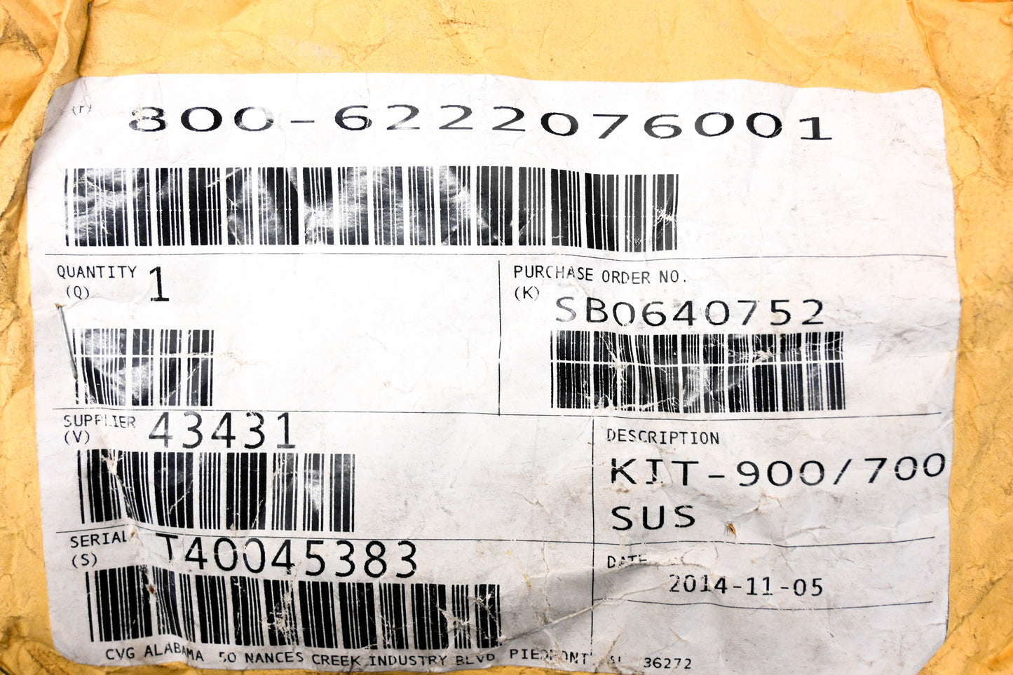 Mack 800-6222076001 Suspension Seat Hardware NOS