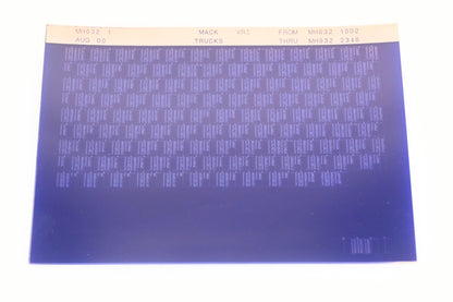 Mack MH632 1 MH6321002 - MH6322346 VRI Microfiche NOS