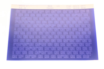 Mack MH613 4 MH6132817 - MH6133512 VRI Microfiche NOS