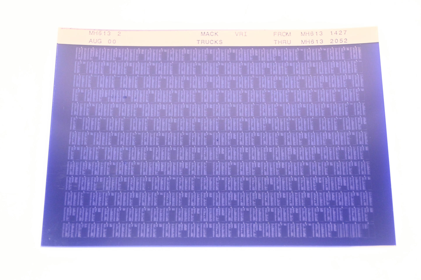 Mack MH613 2 MH6131427 - MH6132052 VRI Microfiche NOS