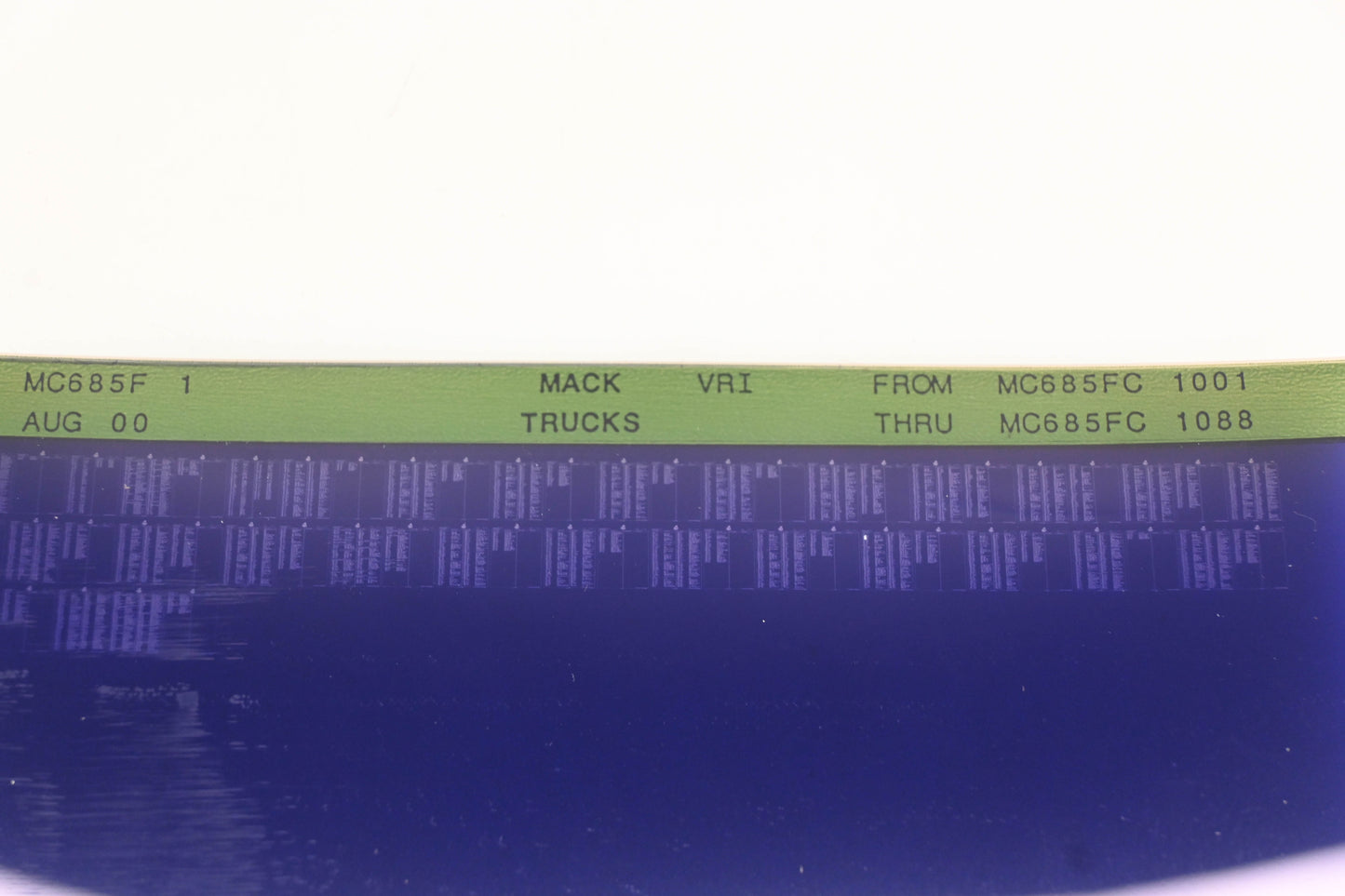 Mack MC685F 1 MC685FC1001 -MC685FC1088 VRI Microfiche NOS