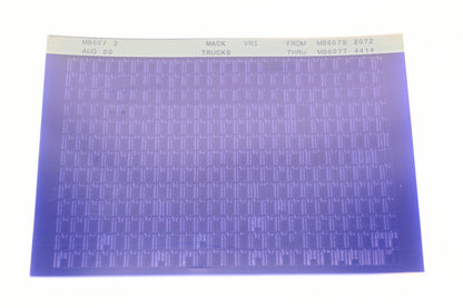 Mack MB607 2 MB607S2072 - MB607T4414 VRI Microfiche NOS