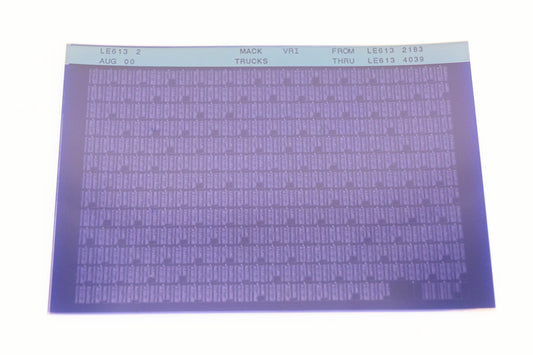 Mack LE613 2 LE6132183 - LE6134039 VRI Microfiche NOS