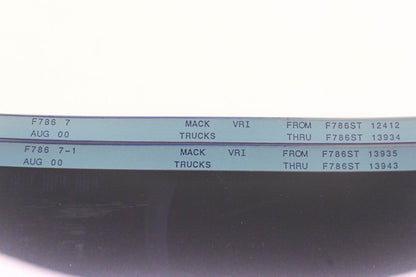 Mack F786 7, F786 7-1 F786ST12412 - F786ST13943 VRI Microfiche Lot of 2 NOS