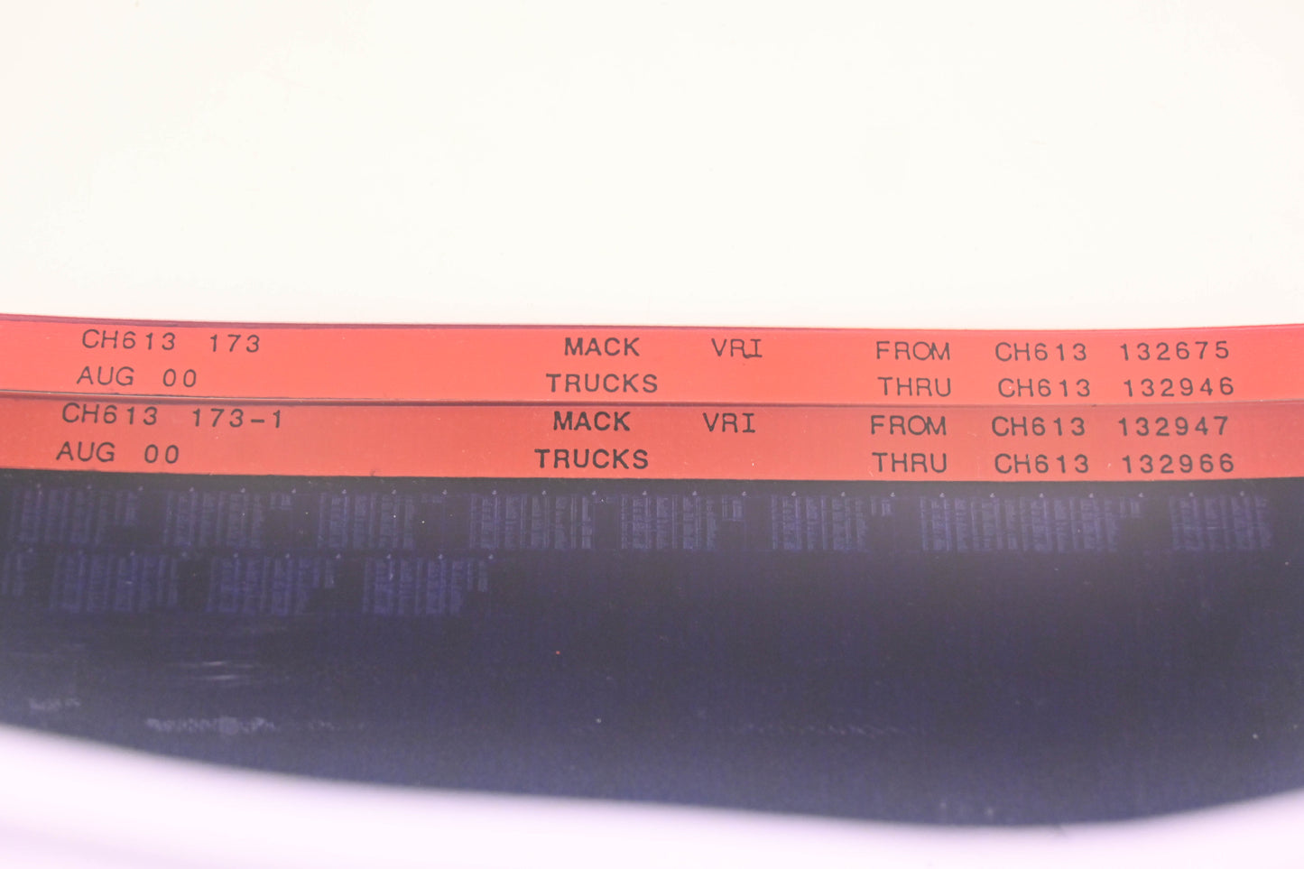 Mack CH613 173, CH613 173-1 CH61313275 - CH613132966 VRI Microfiche Lot of 2 NOS
