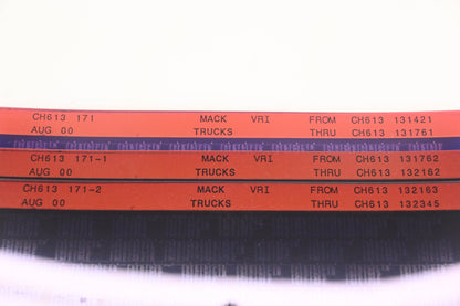 Mack CH613 171, CH613 171-1, CH613 171-2 CH613131421 - CH613132345 VRI Microfiche Lot of 3 NOS