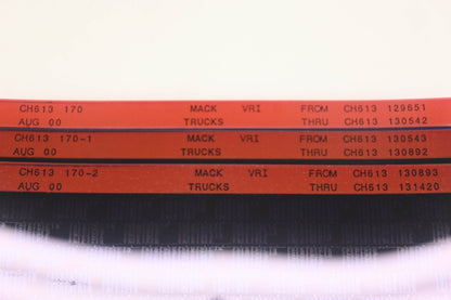 Mack CH613 170, CH613 170-1, CH613 170-2 CH613129651 - CH613131420 VRI Microfiche Lot of 3 NOS