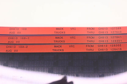 Mack CH613 168, CH613 168-1, CH613 168-2 CH613127388 - CH613128416 VRI Microfiche Lot of 3 NOS