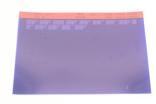 Mack CH613 160-1 CH613124863 - CH613124888 VRI Microfiche NOS