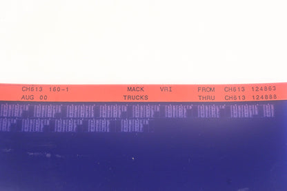 Mack CH613 160-1 CH613124863 - CH613124888 VRI Microfiche NOS