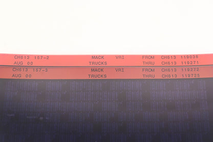 Mack CH613 157-2, CH613 157-3 CH613119038 - CH613119725 VRI Microfiche Lot of 2 NOS