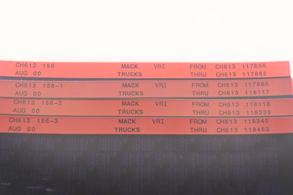 Mack CH613 156, CH613 156-1, CH613 156-3 CH613117656 - CH613118463 VRI Microfiche Lot of 4 NOS