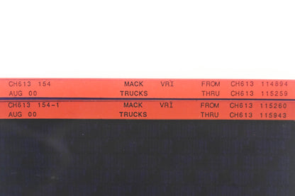 Mack CH613 154, CH613 154-1 CH613114894 - CH613115943 VRI Microfiche Lot of 2 NOS