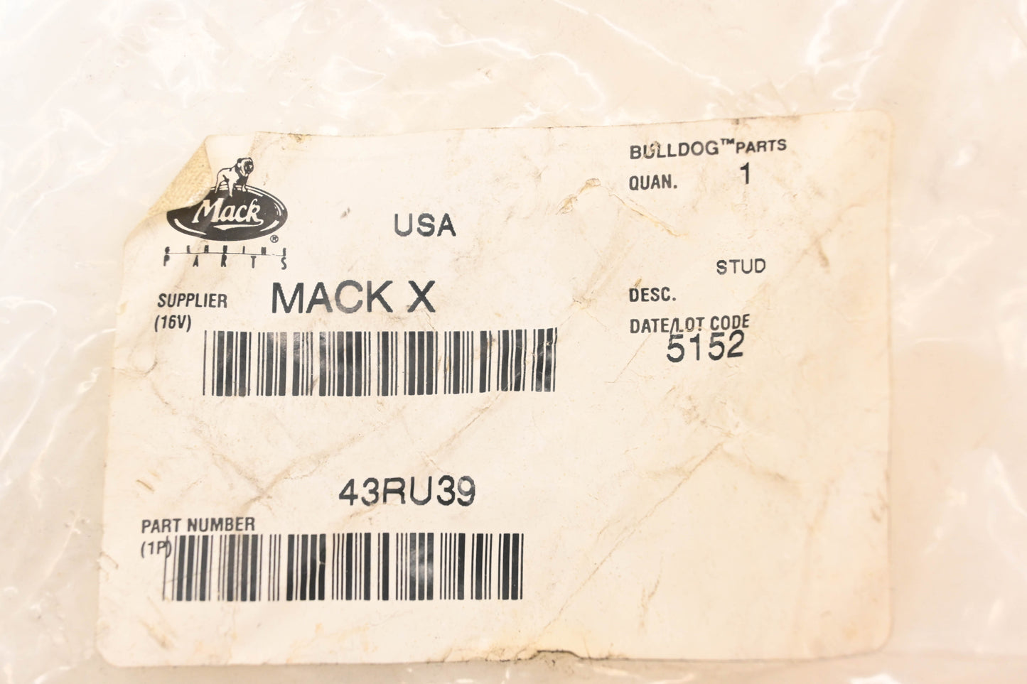 Mack 43RU39 Shock Stud NOS