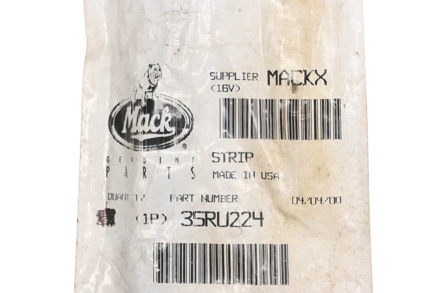 Mack 35RU224 Righthand Weatherstrip NOS