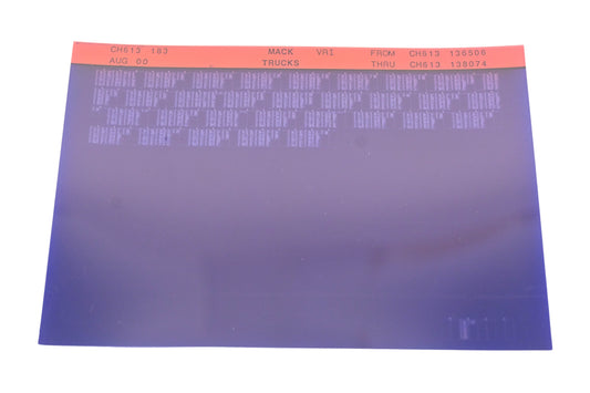 Mack CH613 183 CH613136506 - CH613138074 VRI Microfiche NOS