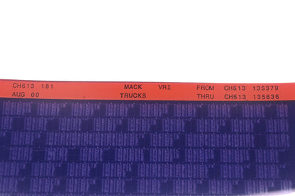 Mack CH613 181 CH613135379 - CH613135636 VRI Microfiche NOS