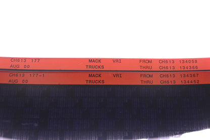 Mack CH613 177, CH613 177-1 CH613134058 - CH613134452 VRI Microfiche Lot of 2 NOS