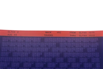Mack CL753 2 CL7531275 -CL7531512 VRI Microfiche NOS