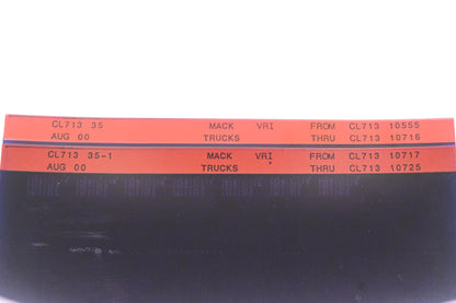 Mack CL713 35, CL713 35-1 CL71310555 - CL71310725 VRI Microfiche Lot of 2 NOS
