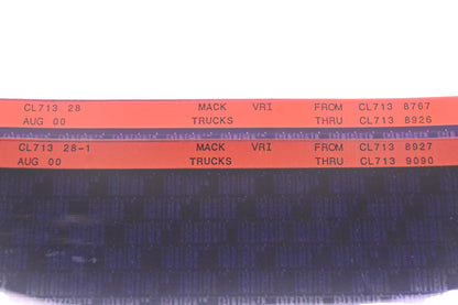 Mack CL713 28, CL713 28-1 CL7138767 - CL7139090 VRI Microfiche Lot of 2 NOS