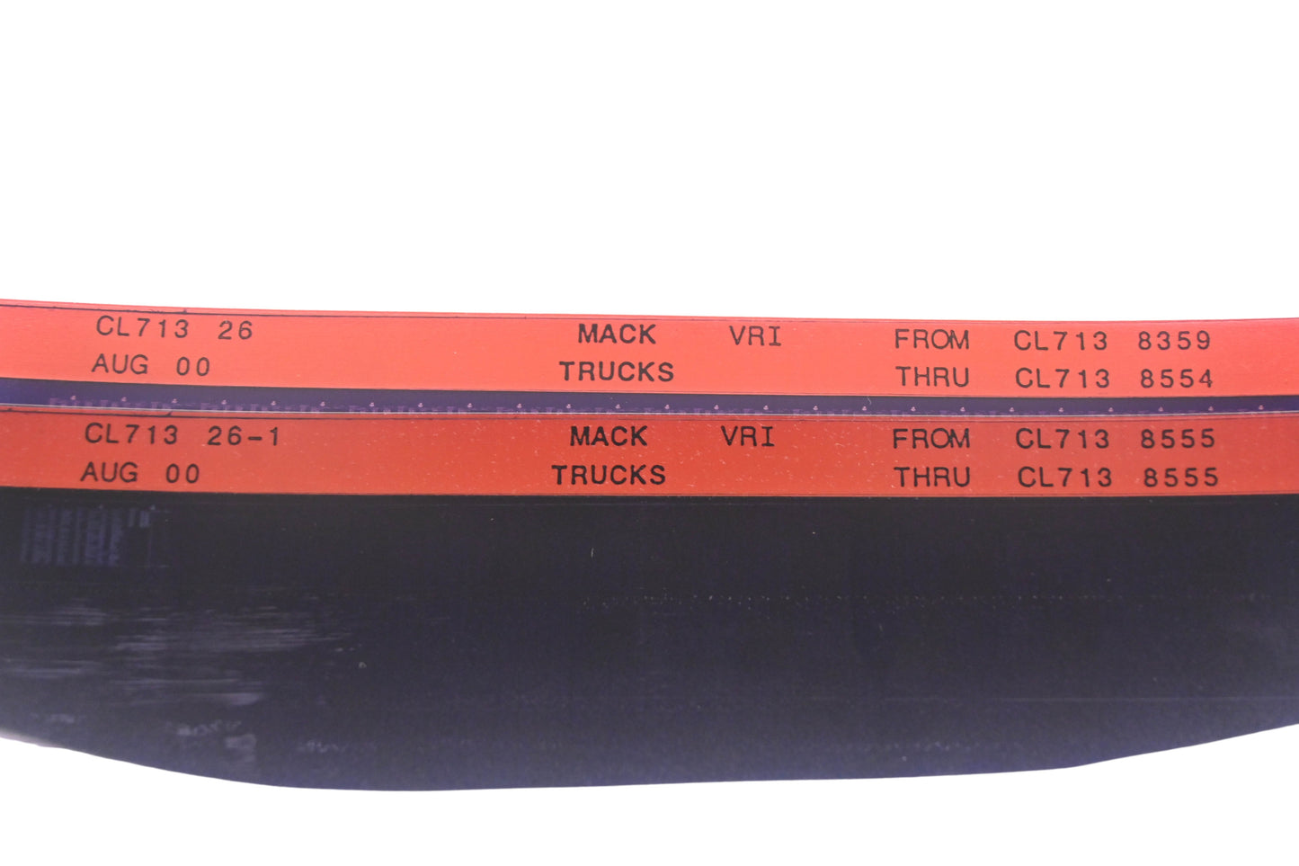 Mack CL713 26, CL613 26-1 CL7138359 - CL7138555 VRI Microfiche Lot of 2 NOS