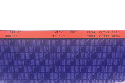 Mack CL713 25 CL7138123 - CL7138294 VRI Microfiche NOS