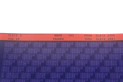 Mack CL613 5 CL6132396 - CL6132661 VRI Microfiche NOS