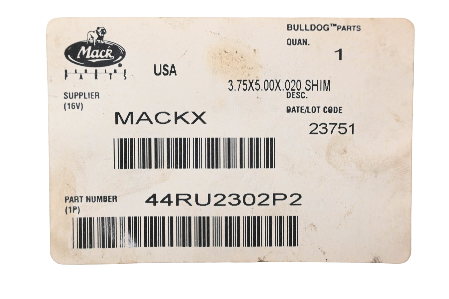 Mack 44RU2302P2 Shim NOS