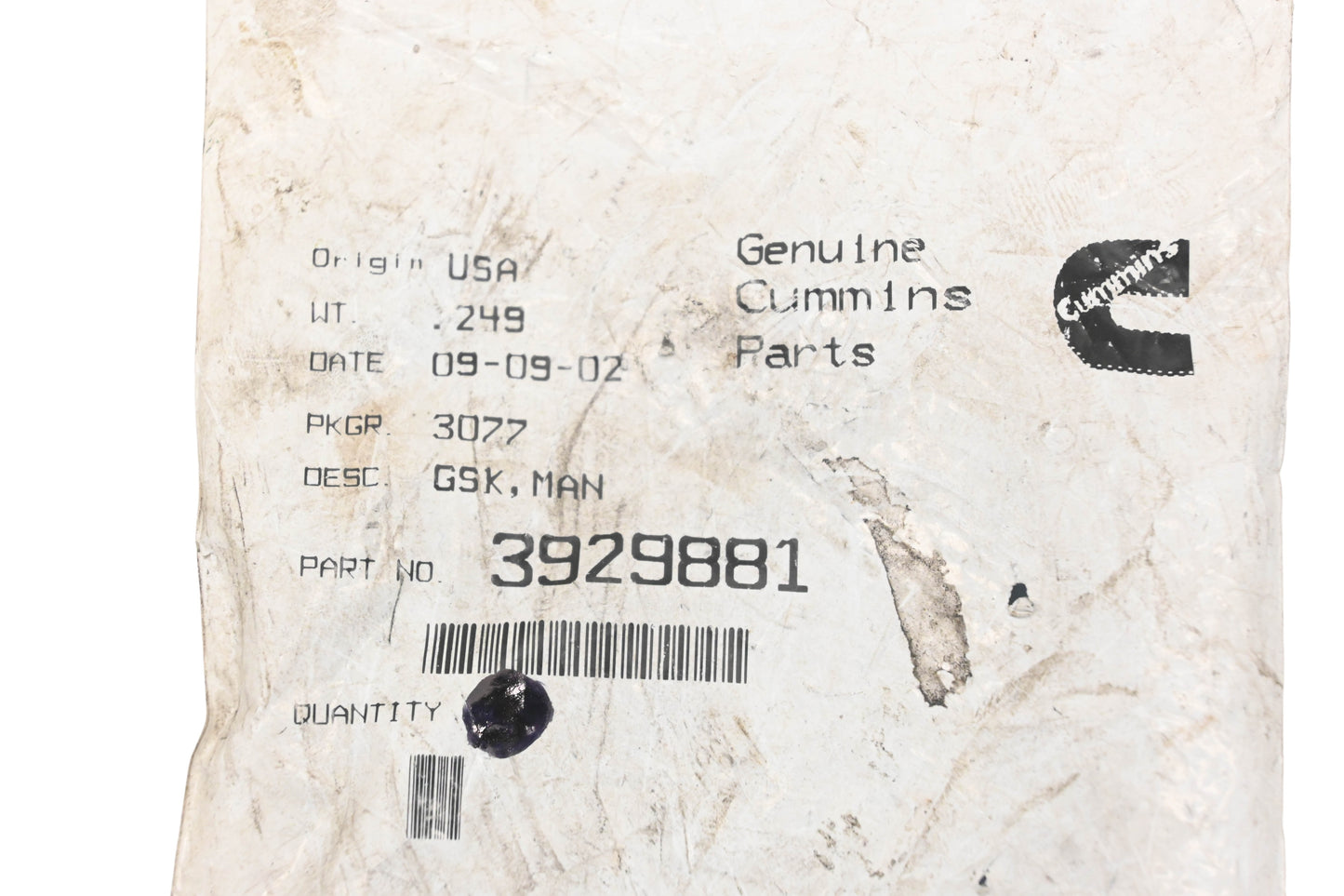 Cummins 3929881 Exhaust Manifold Gasket NOS