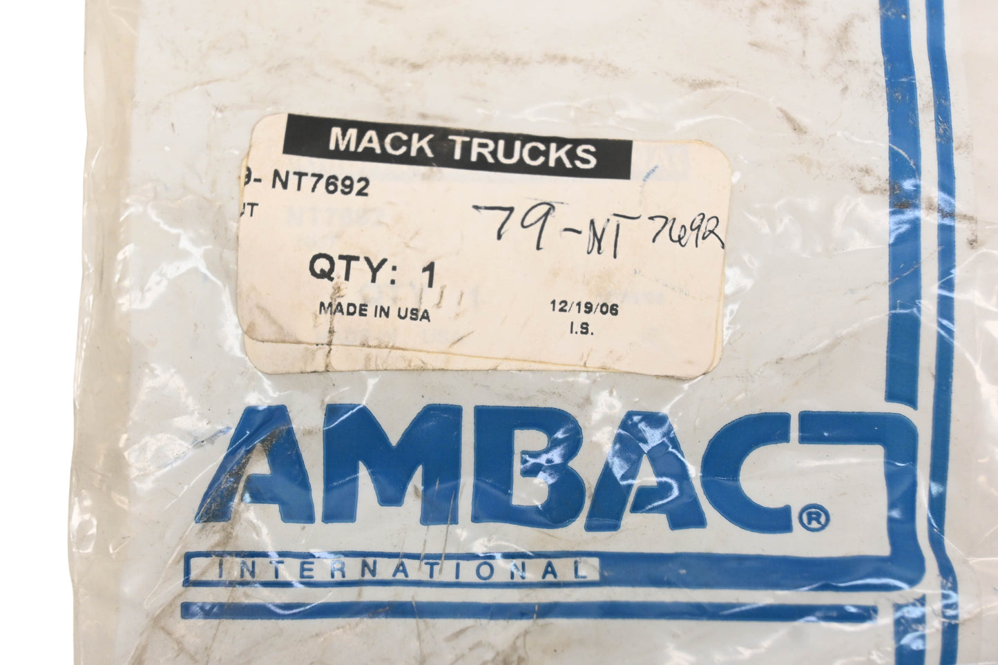 Mack 79NT7692, NT7692 Ambac Nut NOS