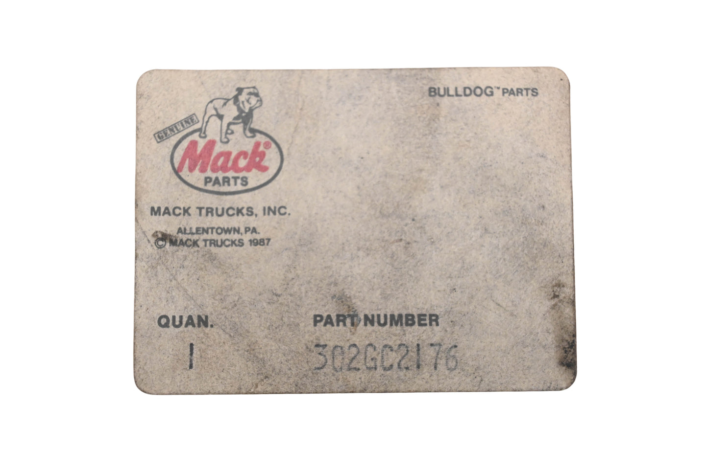 Mack 302GC2176 Double Groove Alternator Pulley NOS