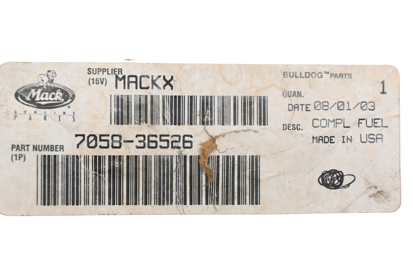 Mack 7058-36525 Pre Filter Water Separator Assembly NOS