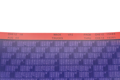 Mack CH612 16 CH61215495 - CH61216281 VRI Microfiche  NOS
