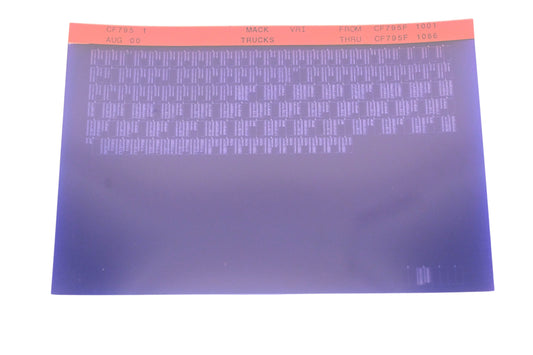 Mack CF795 1 CH795F1001 - CF795F1086 VRI Microfiche NOS