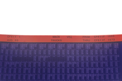 Mack CF611 1 CF611F1000 - CF611F1673 VRI Microfiche NOS