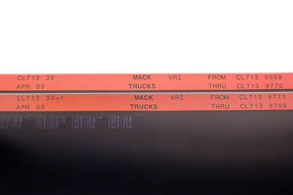 Mack CL713 30, CL713 30-1 CL7139599 - CL7139799 VRI Microfiche Lot of 2 NOS