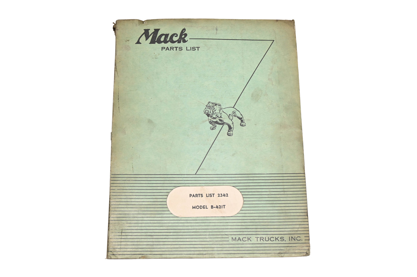 Mack 2342 1955 Model B-421T Parts List Manual