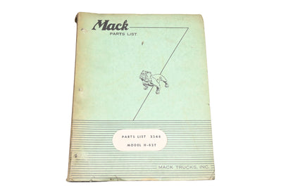 Mack 2346 1956 Model H-62T Parts List Manual