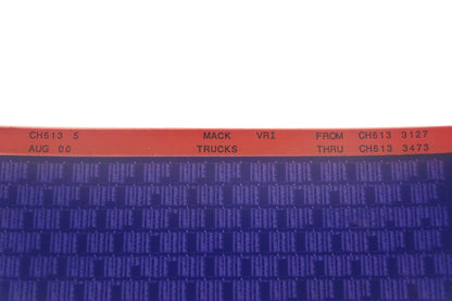 Mack CH613 5 CH6133127 -CH6133473 VRI Microfiche NOS