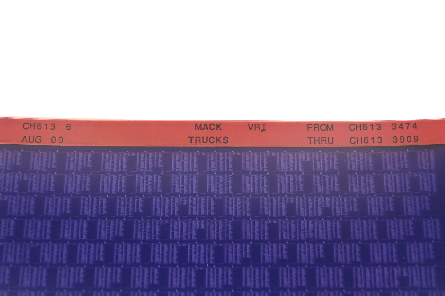 Mack CH613 6 CH6133474 - CH6133909 VRI Microfiche NOS
