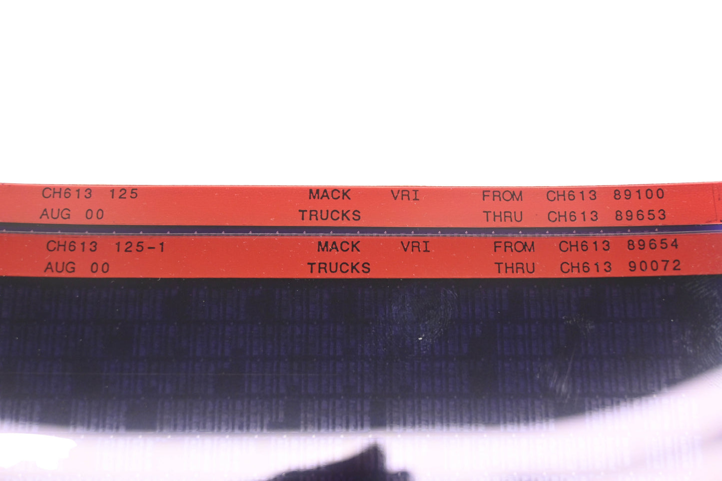 Mack CH613 125, CH613 125-1 CH61389100 -CH61390072 VRI Microfiche Lot of 2 NOS