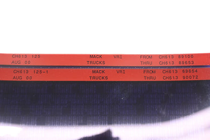 Mack CH613 125, CH613 125-1 CH61389100 -CH61390072 VRI Microfiche Lot of 2 NOS