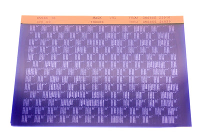 Mack DM685 18 DM685D23916 - DM685S24939 VRI Microfiche NOS