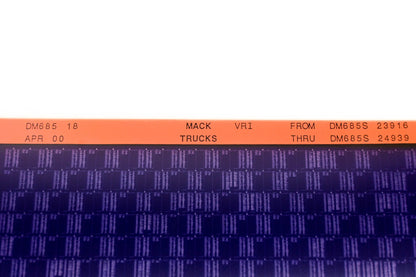 Mack DM685 18 DM685D23916 - DM685S24939 VRI Microfiche NOS