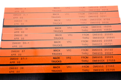 Mack DM690 4, DM690 4-1, DM590 38 DM690S2808 - DM690S26708 VRI Microfiche Lot of 9 NOS
