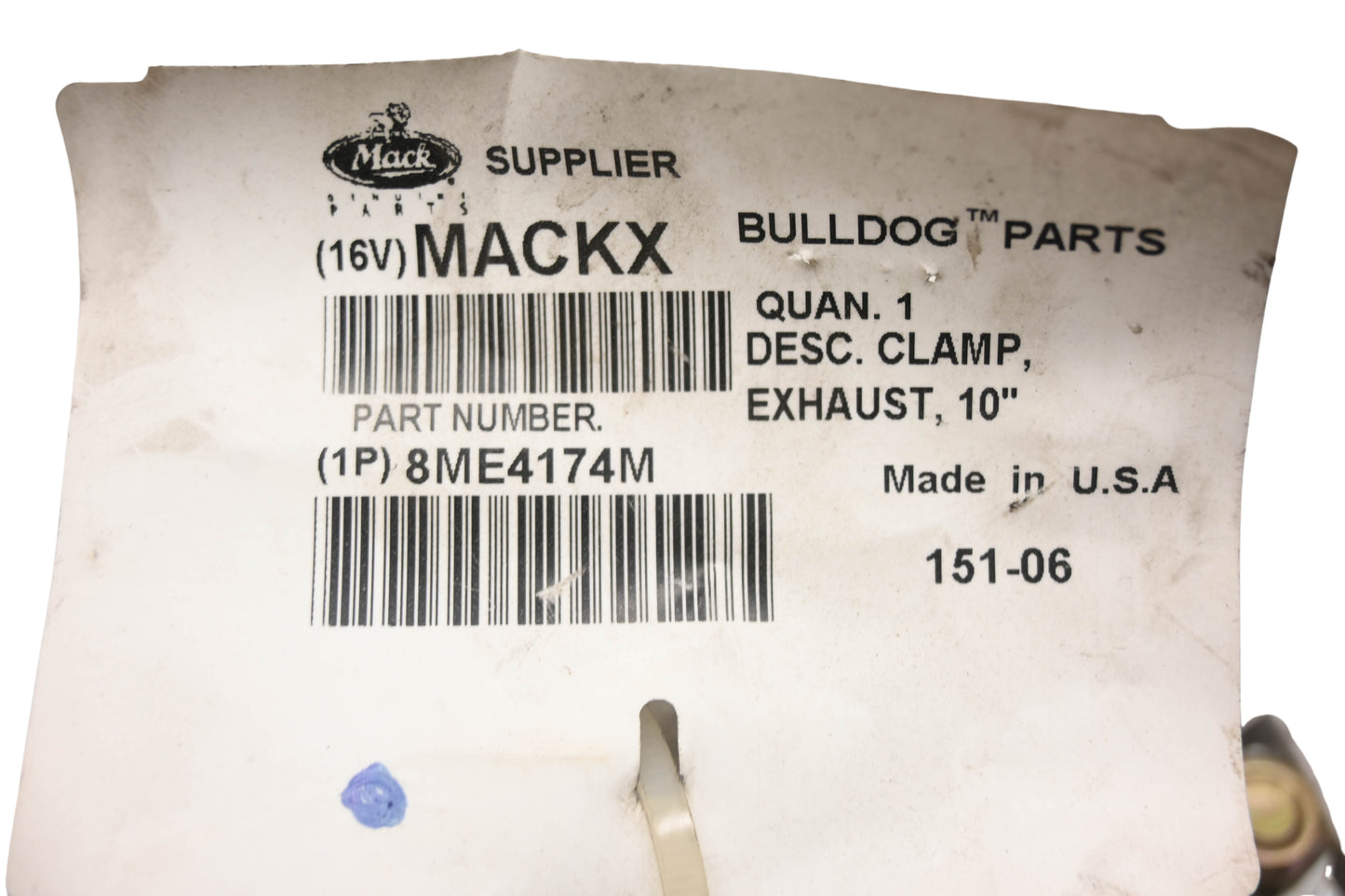 Mack 8ME4174M Exhaust Clamp Assembly NOS
