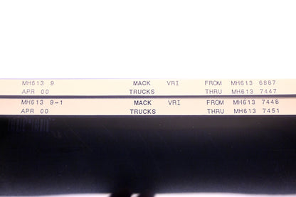 Mack MH613 9, MH613 9-1 MH6136887 - MH6137451 VRI Microfiche Lot of 2 NOS