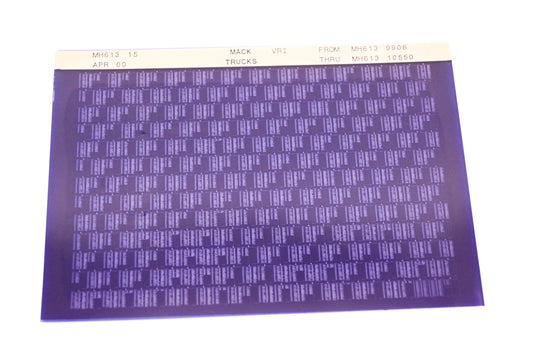 Mack MH613 15 MH6139906 - MH61310550 VRI Microfiche NOS